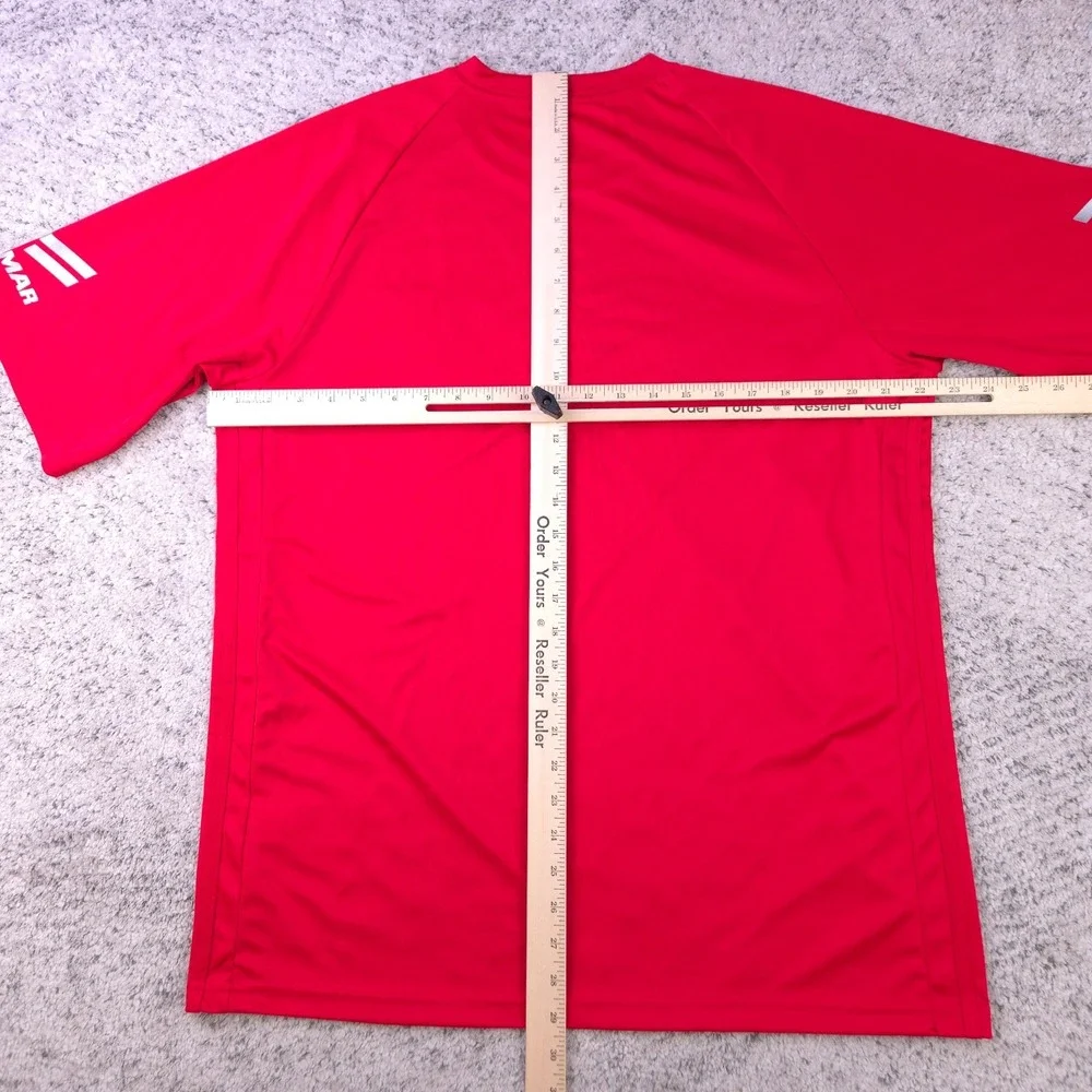 New York Red Bull Jersey Mens Large Adidas Training Red Silver 2017 MLS Soccer